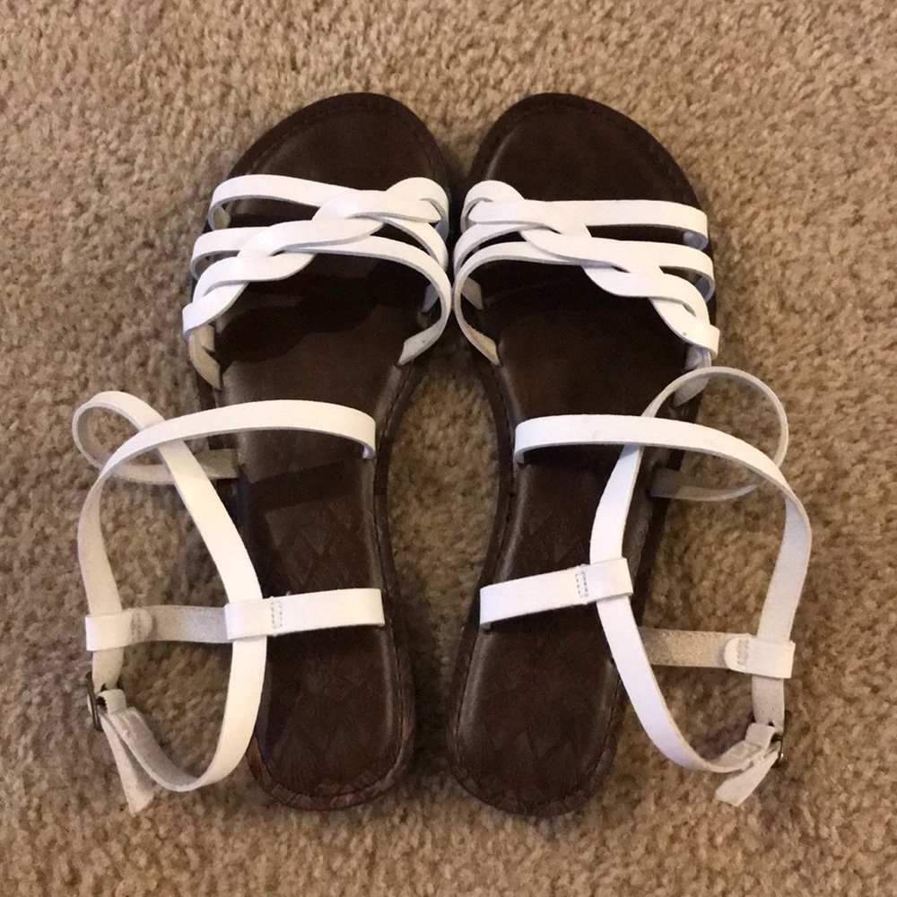 White sandals